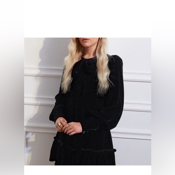 The Vampire's Wife x H&M The Mini Mystery in Black Velvet Bow Dress - Picture 10 of 13